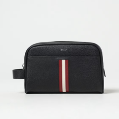 Designer Bella Leather Toiletry Pouch Black ( Made In USA )