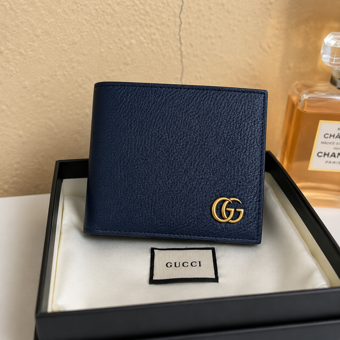 Designer Gucci Bifold Wallet For Men Blue