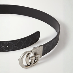 Designer Gucci Leather Belt Black