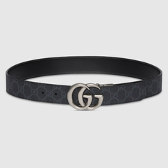 Designer Gucci Leather Belt Black
