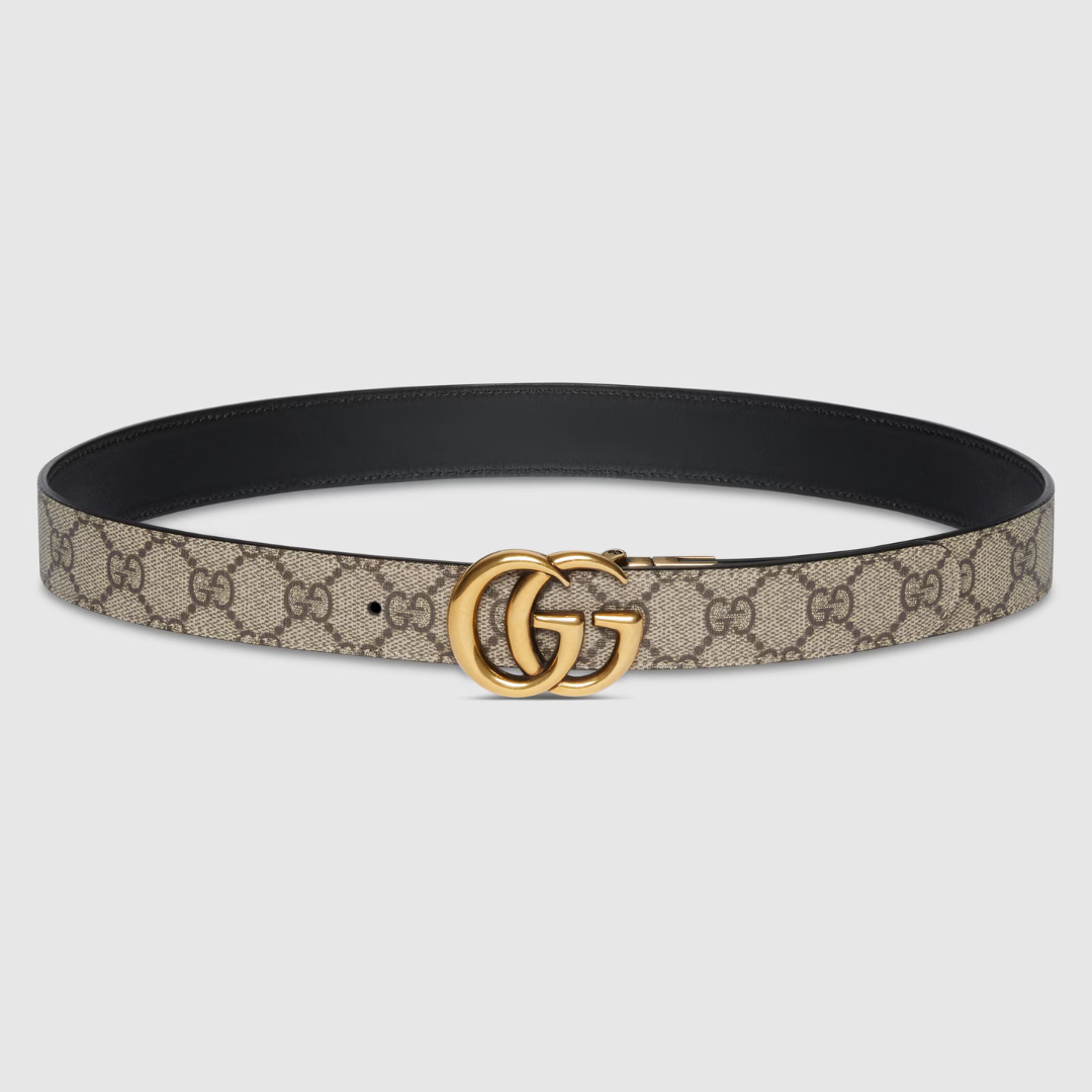 Designer Gucci Leather Belt Brown
