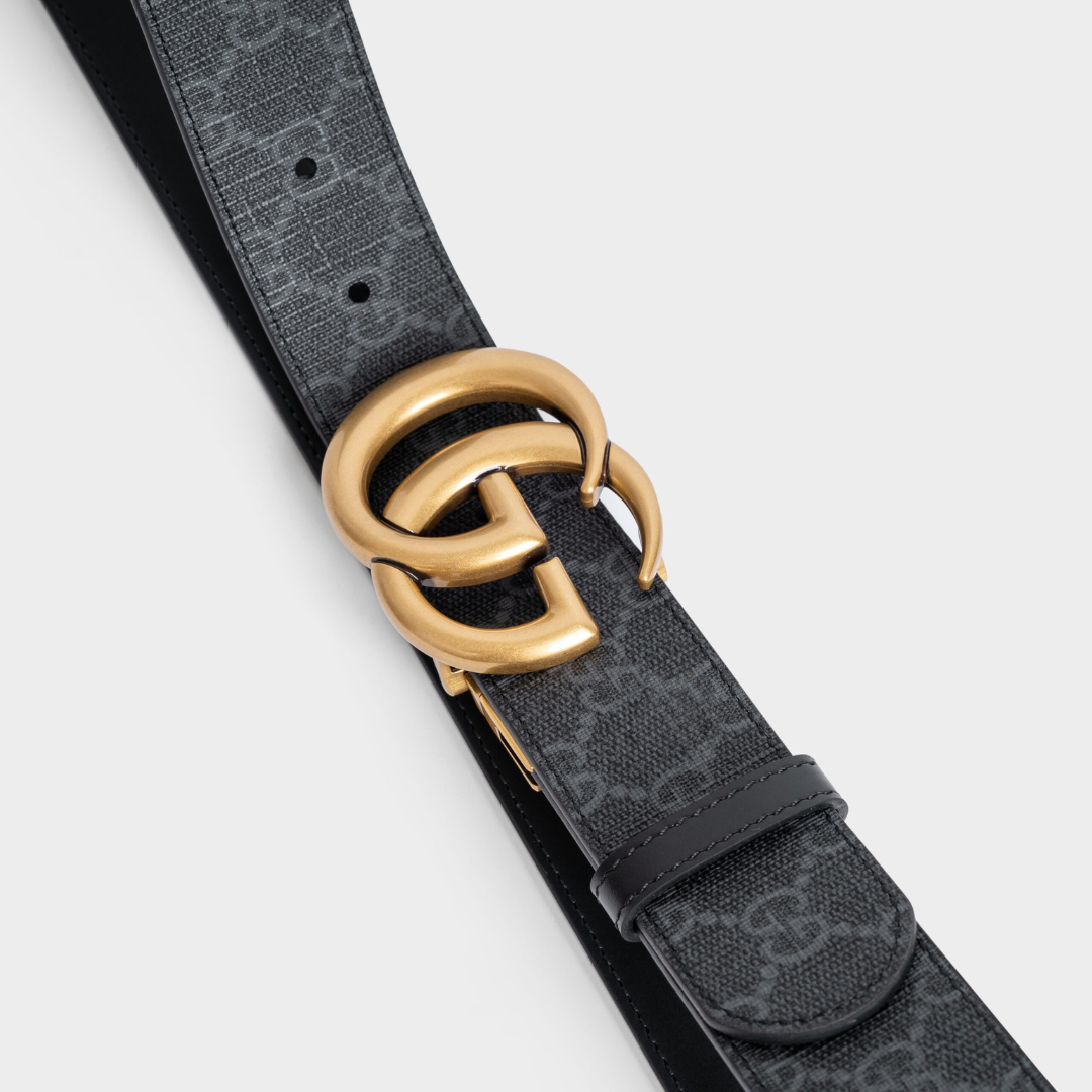 Designer Gucci Leather Belt Golden