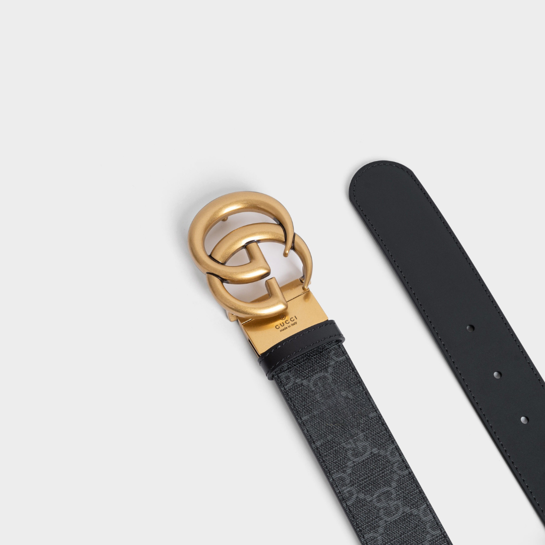 Designer Gucci Leather Belt Golden