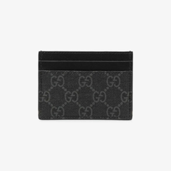 Designer Gucci Leather Card Holder Grey ( Made in Italy)