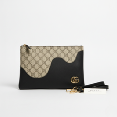 Designer Gucci Leather Crossbody Bag Brown ( Made in Italy )