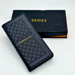 Designer Gucci Long Wallet For Men Cow Leather Black