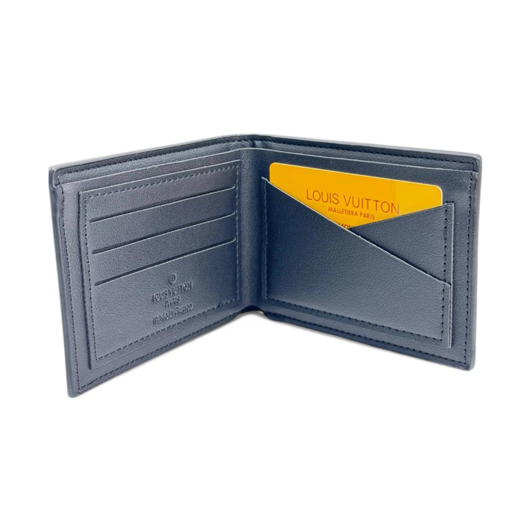 Designer LV Leather Bifold Men Wallet Brown ( Made in Italy )