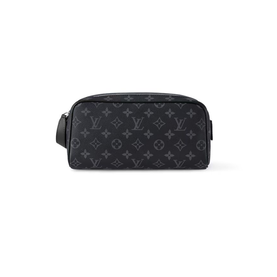 Designer LV Leather Toiletry Pouch Black ( Made In USA )