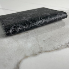 Designer LV Premium Leather Card Holder Black ( Made in Italy)