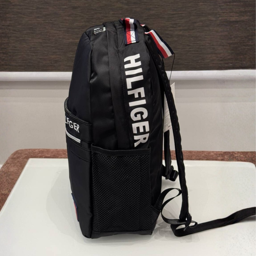 Designer Tommy Hilfiger Backpack Black ( Made in Italy )