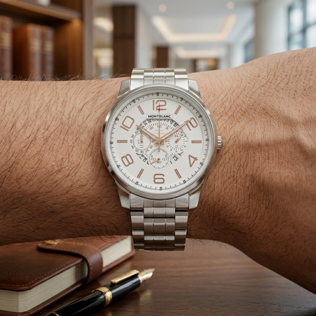 Designer White Dial Watch for Men
