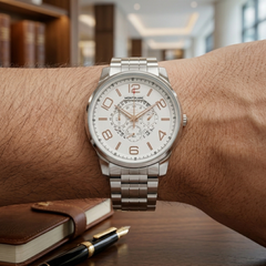 Designer White Dial Watch for Men