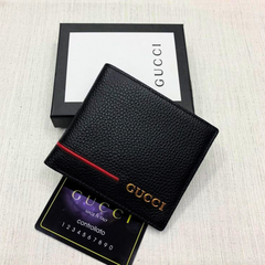 Designer GI Wallet For Men Cow Leather Textured Black