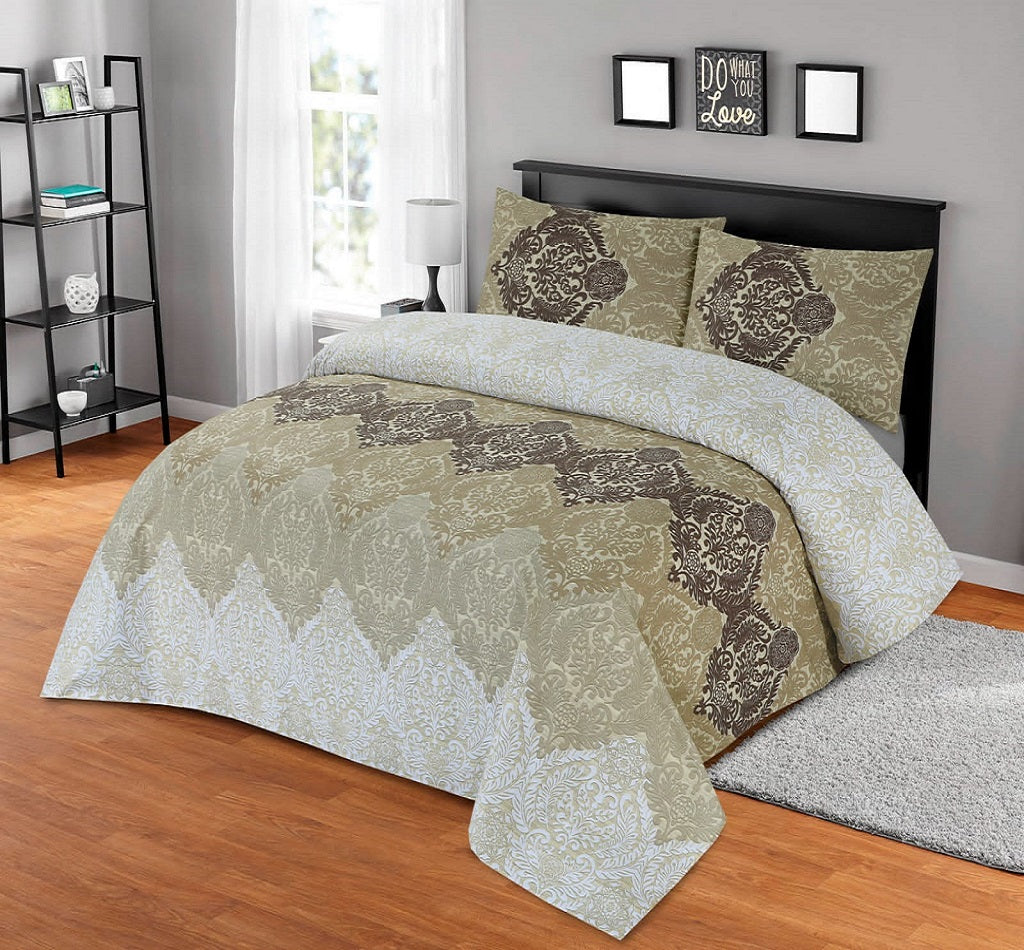 Detrude 3 Pcs Bedding Set Brown