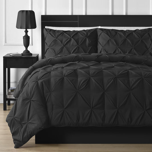 Diamond Black Bed Sheet Set with Quilt, Pillow and Cushions Covers 02 1600