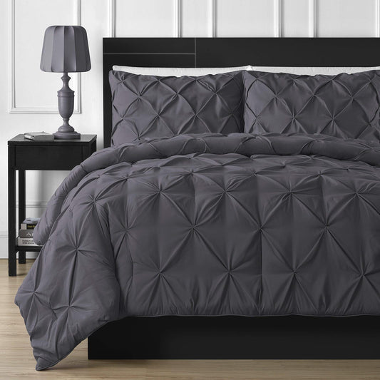 Diamond Grey Bed Sheet Set with Quilt, Pillow and Cushions Covers 02 1600