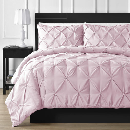 8 Pcs Diamond Pink Bed Sheet Set with Quilt, Pillow and Cushions Covers 1600