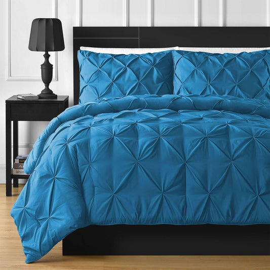 Diamond Turquoise Bed Sheet Set With Quilt, Pillow And Cushions Covers 1600