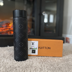 LV Digital Temperature Display Water Bottle Black