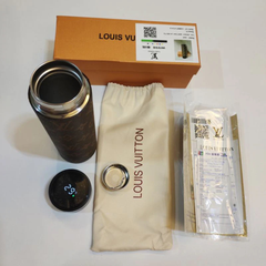 LV Digital Temperature Display Water Bottle Brown