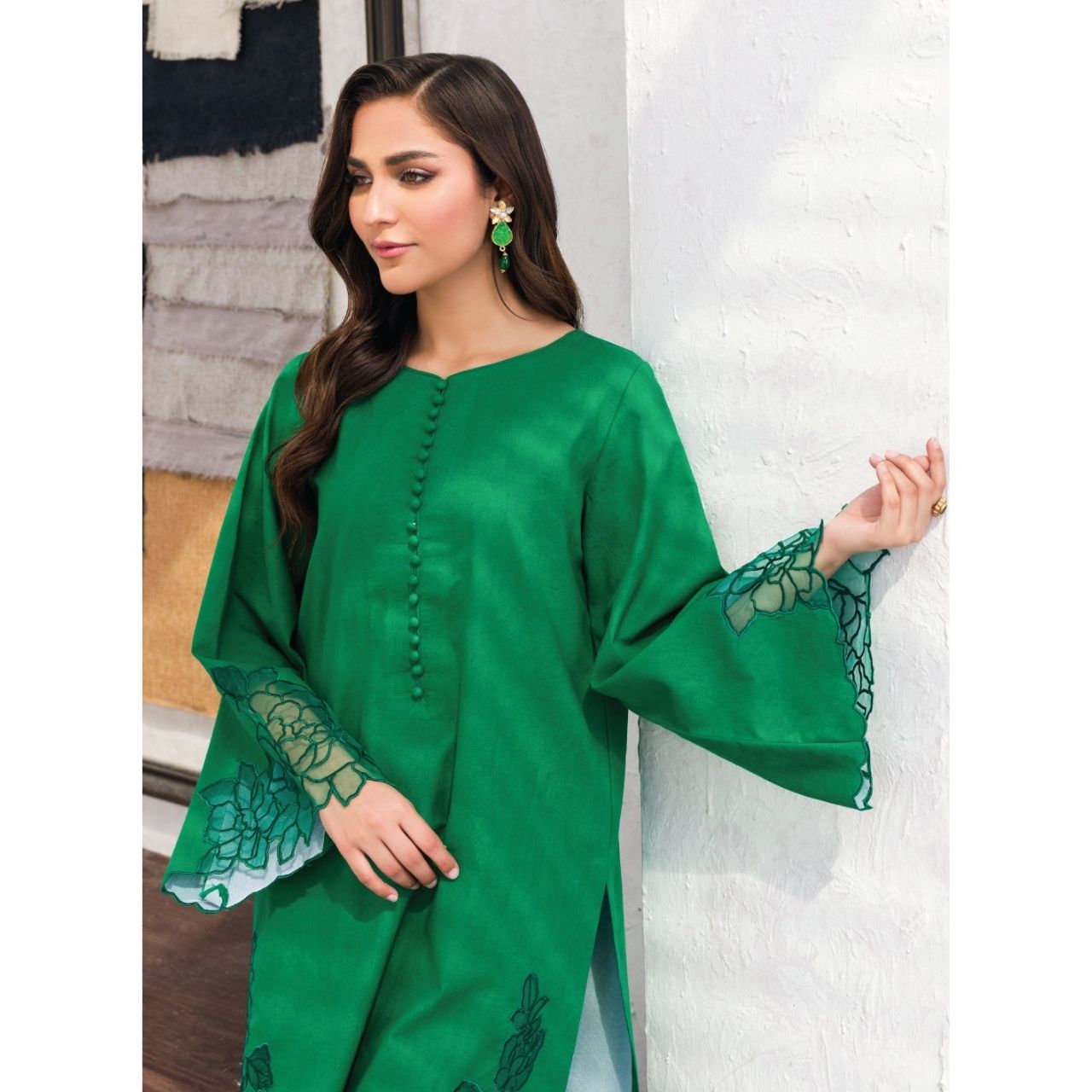 Dima 2 Pcs Embroidered Stitched Suit