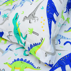 Dino Blue 2 Pcs Kids Bedding Set