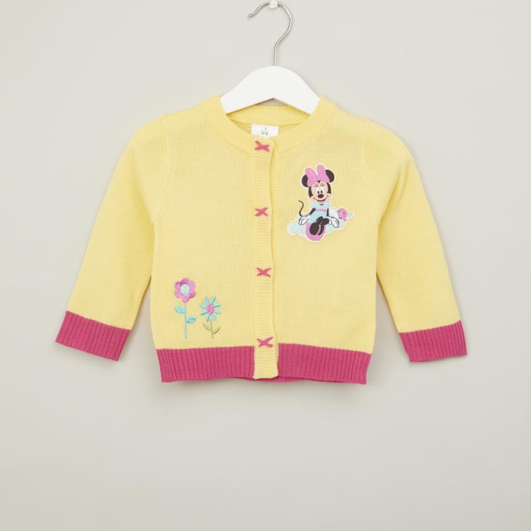 Disney Minnie Mouse Embroidered Sweater with Long Sleeves ( 3-6 ) Months