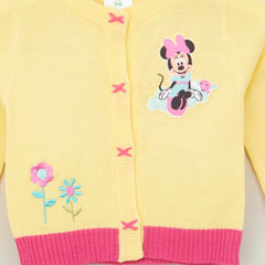 Disney Minnie Mouse Embroidered Sweater with Long Sleeves ( 3-6 ) Months