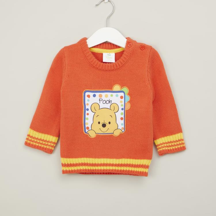 Disney Winnie the Pooh Sweater with Long Sleeves Orange ( 9-12 ) Months