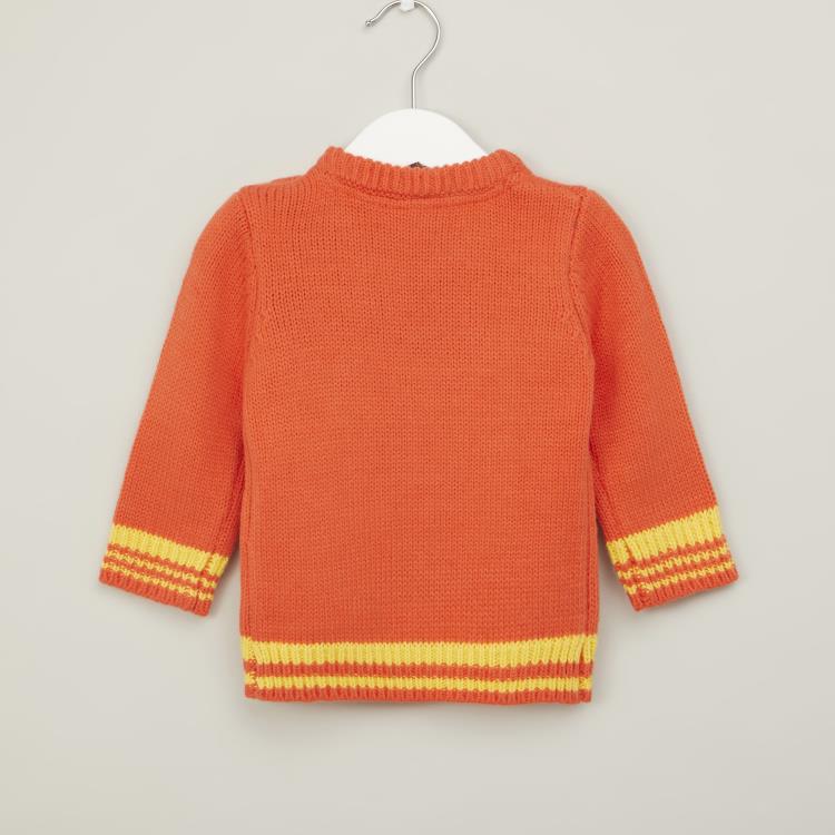 Disney Winnie the Pooh Sweater with Long Sleeves Orange ( 9-12 ) Months