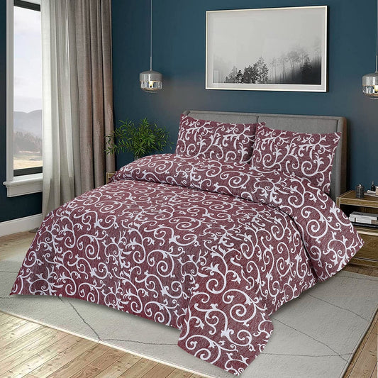 Docile 3 Pcs Bedding Set Brown 1024