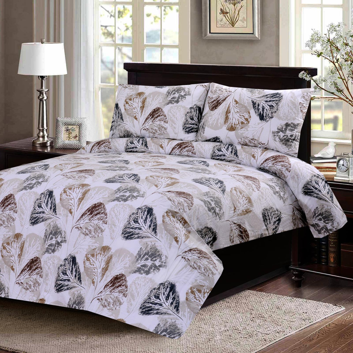 Dorma Leaves 3 Pcs Bedding Set