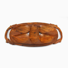 Eddie Carved Wooden Leaf Dry Fruit Tray