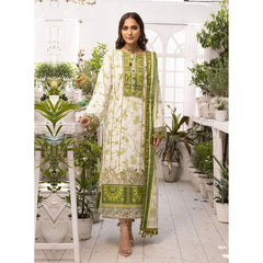 Eira 3 Pcs Embroidered Unstitched Suit Beige