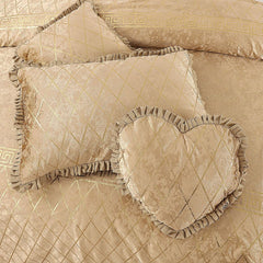 Elixir 5 Pcs Velvet Bedding Set Golden