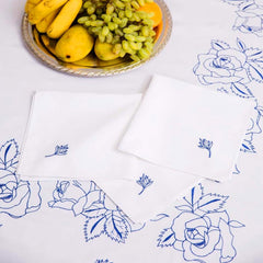 Eloise 9 Pcs Embroidered Napkins And Table Cloth Set