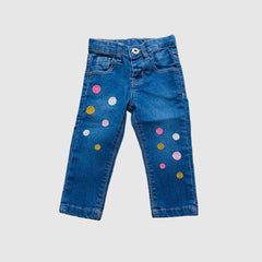 Baby Girls Denim Jeans Embroidered ( 1.5 - 2 Years )