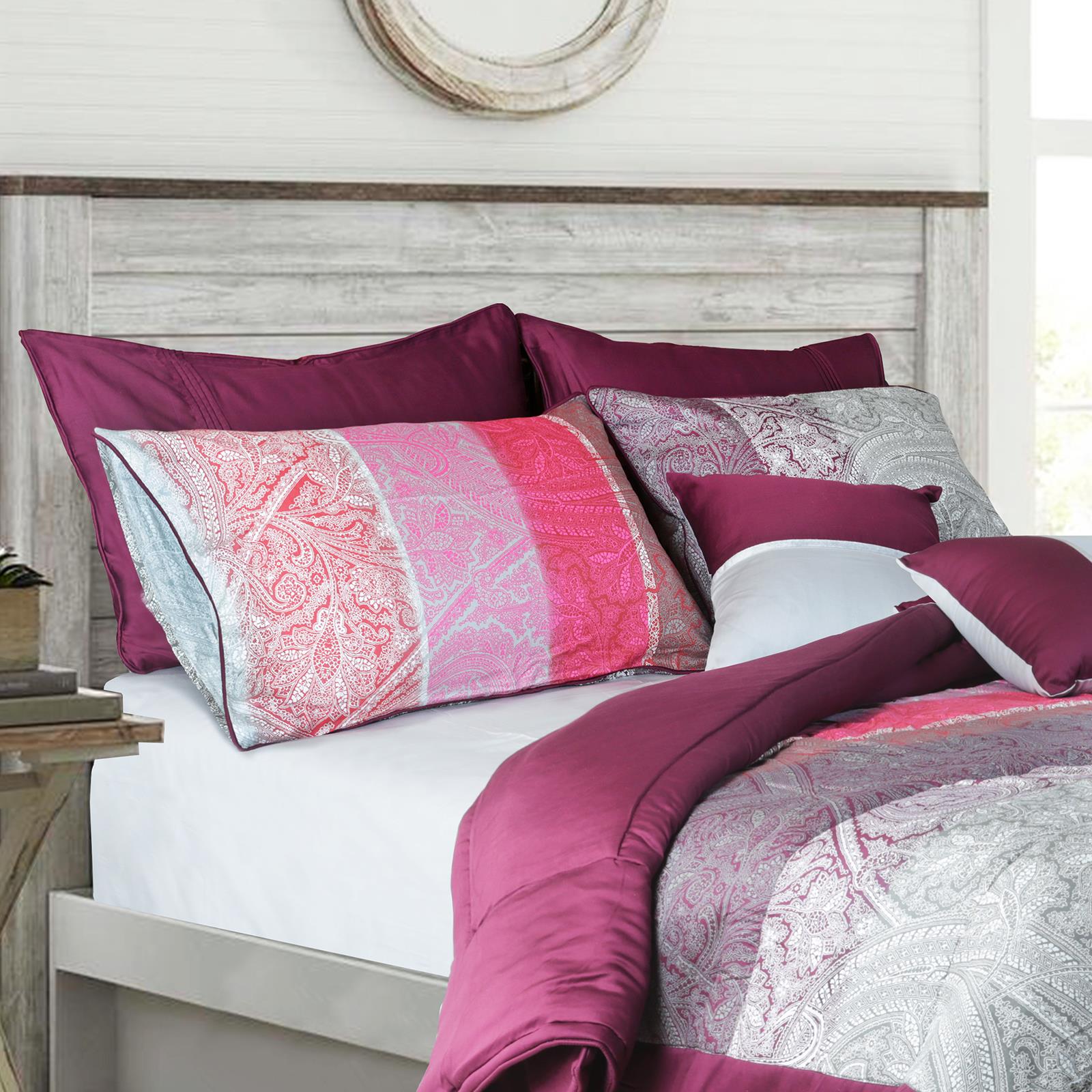 Emilia 8 Pcs Bedding Set with Filled Comforter