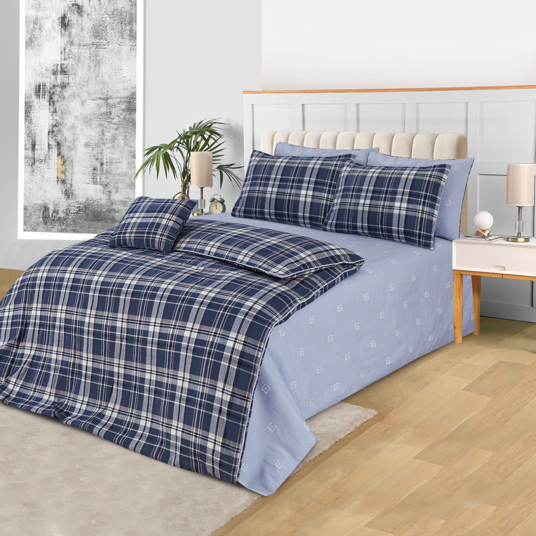 Ephemeral 7 Pcs Duvet Cover Set Blue