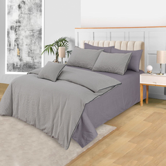 Ephemeral 7 Pcs Duvet Cover Set Grey