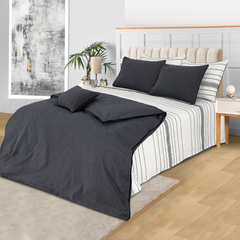 Ephemeral 7 Pcs Duvet Cover Set Grey