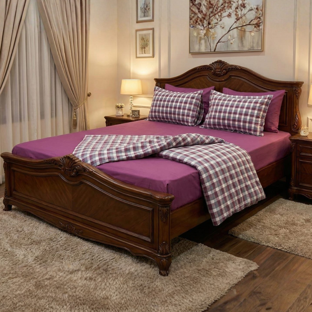 Ephemeral 7 Pcs Duvet Cover Set Purple