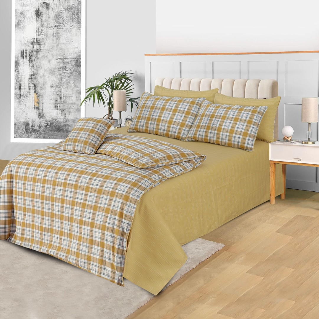 Ephemeral 7 Pcs Duvet Cover Set Yellow