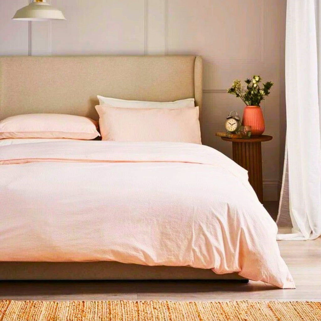 Ersatz 3 Pcs Bedding Set Striped Peach