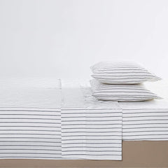 Ersatz 3 Pcs Bedding Set Striped White