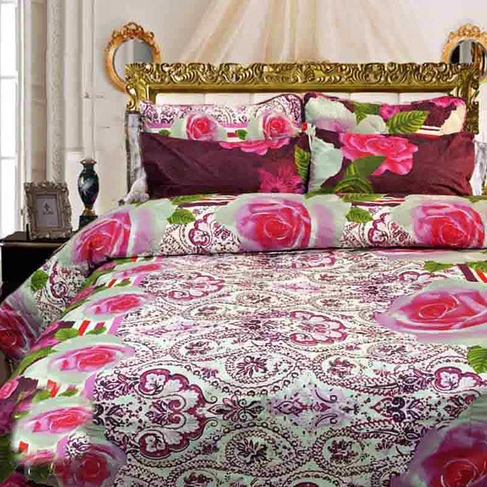 Ethie Floral 6 Pcs Bedding Set with Filled Comforter