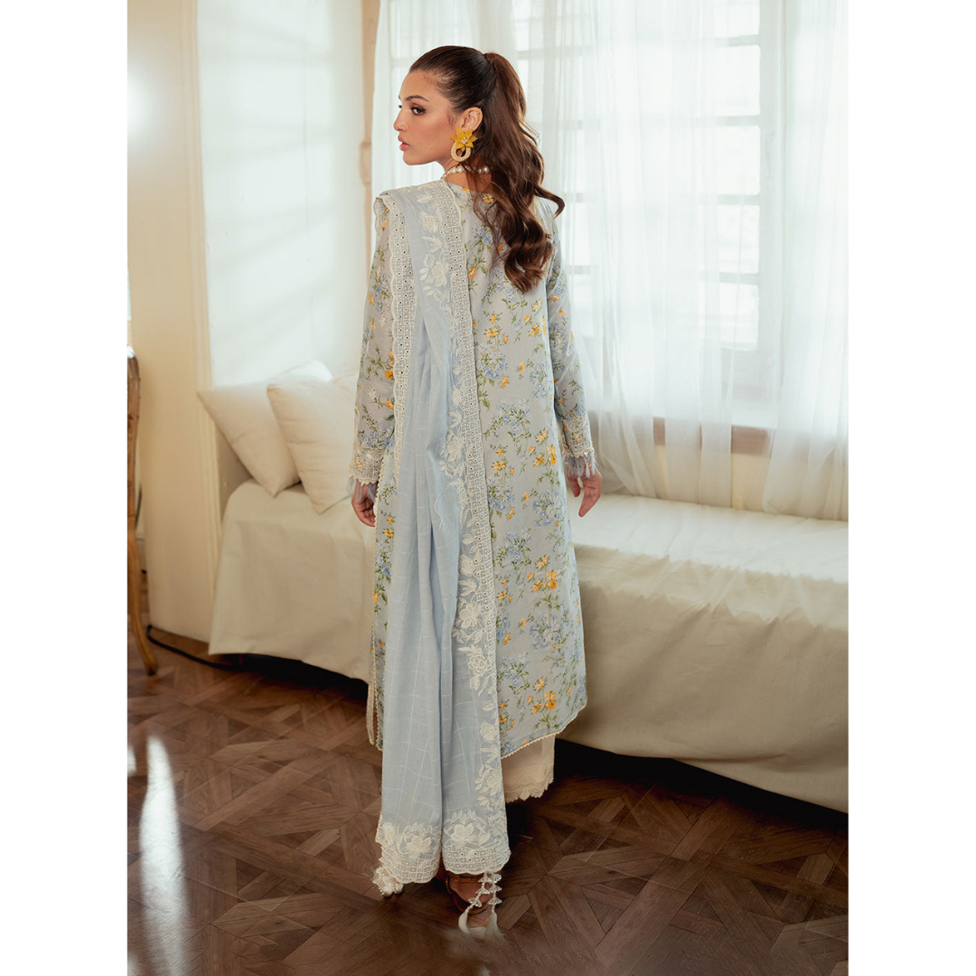 FARYA 3PC Unstitched Embroidered Suit