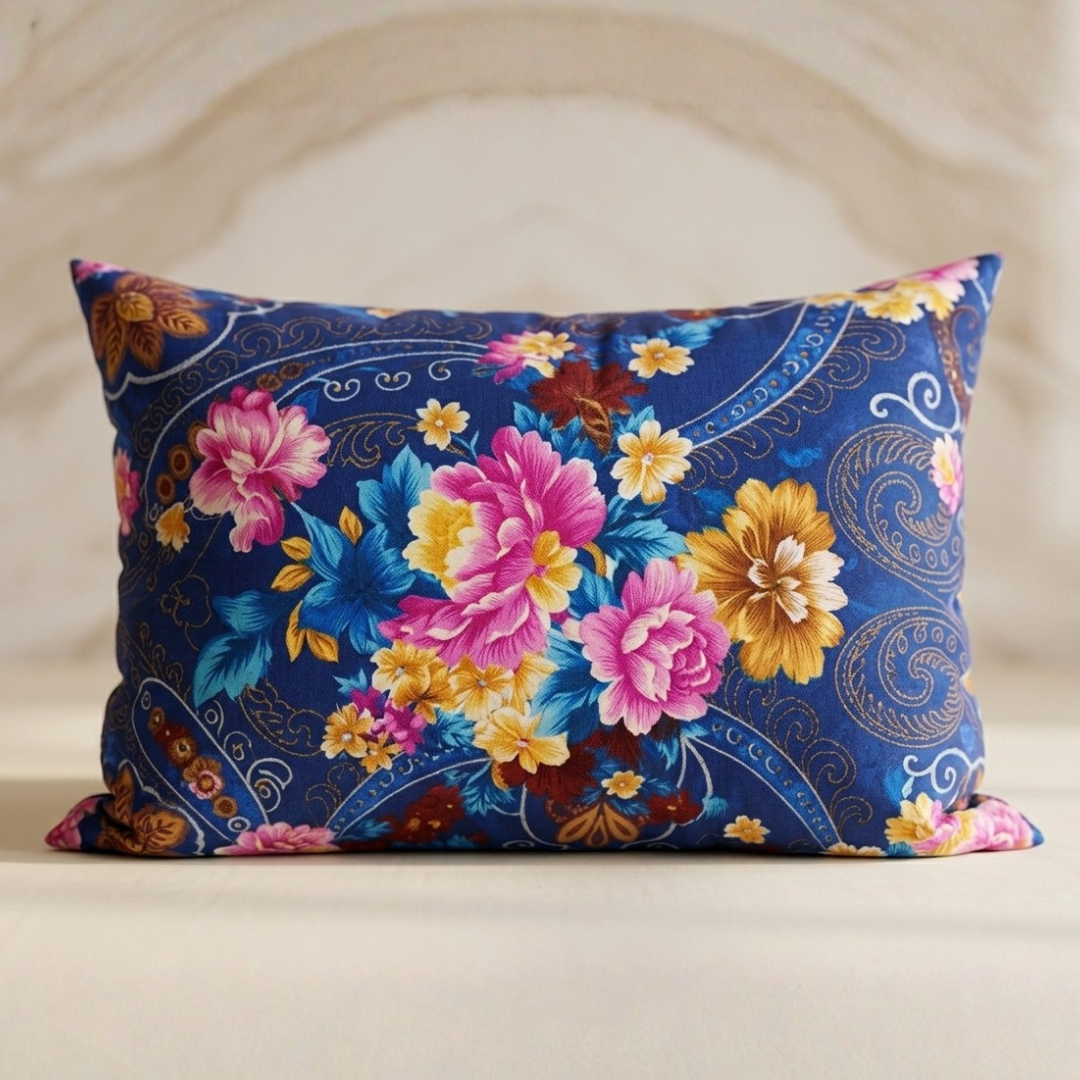 Facile 3 Pcs Bedding Set Floral Blue