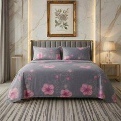 Facile 3 Pcs Bedding Set Grey