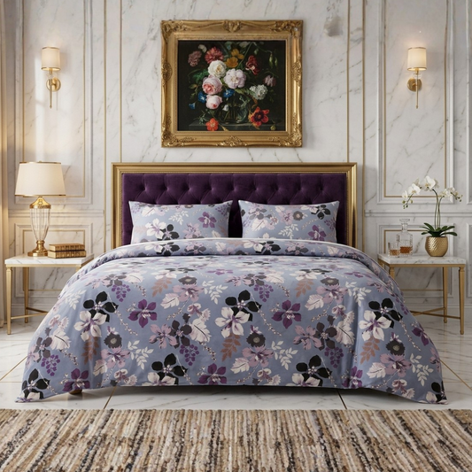 Facile 3 Pcs Bedding Set Purple 1080